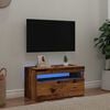 vidaXL TV skapītis ar LED lampiņām, 75x35x40 cm, inženierijas koks