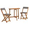 vidaXL Bistro komplekts 3 pcs Eļļa dabīgā Cietā akācijas koks