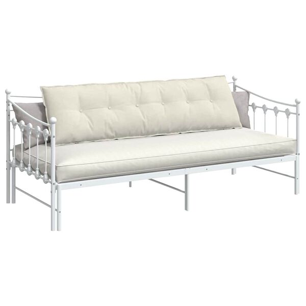 vidaXL Atpakaļ spilvens Krēmkrāsa 180 x 50 cm Korduroja audums