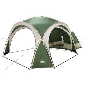 vidaXL Sānu telts Zaļa 643 x 408 x 260 cm Poliesters un tērauds