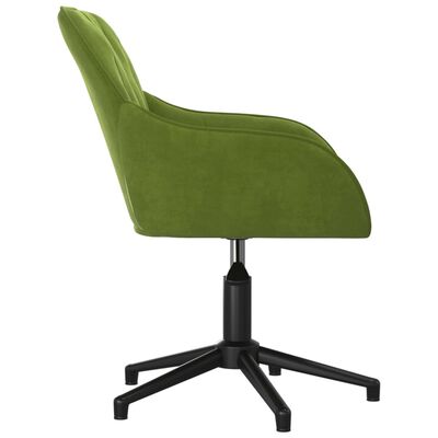 vidaXL biroja krēsls, gaiši zaļš samts