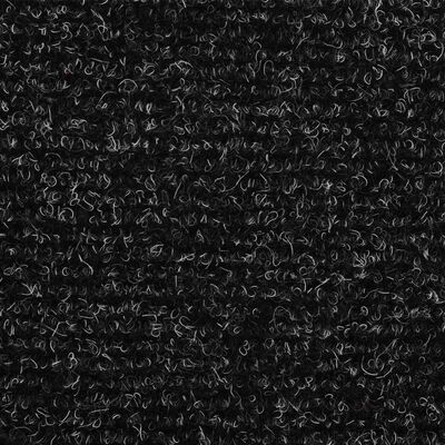 vidaXL kāpņu paklāji, 5 gab., pašlīmējoši, 56x17x3 cm, tumši pelēki