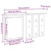 vidaXL Sienas pakaramais ar plauktu Dūmakaina ozolkoka 85 x 10 x 45 cm