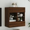 vidaXL TV plaukti ar LED lampiņām, 58,5x30x60,5 cm, brūna ozolkoka