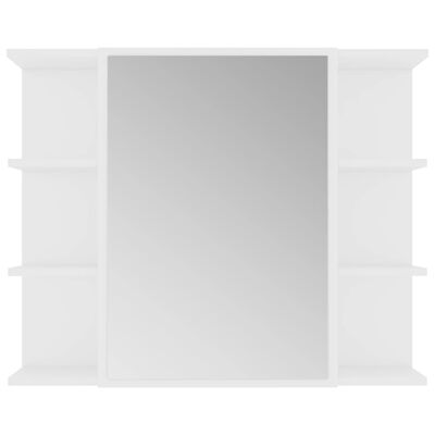 vidaXL 3-daļīgs vannasistabas mēbeļu komplekts, balts, skaidu plāksne