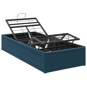 vidaXL Elektriskā regulējamā gultas rāmis Zila 200 x 80 x 33,5 cm