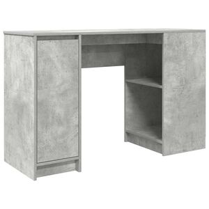 vidaXL rakstāmgalds, 120x42x76 cm, skaidu plāksne, betona pelēks