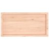 vidaXL sienas plaukts, 100x50x(2-4) cm, neapstrādāts ozola masīvkoks