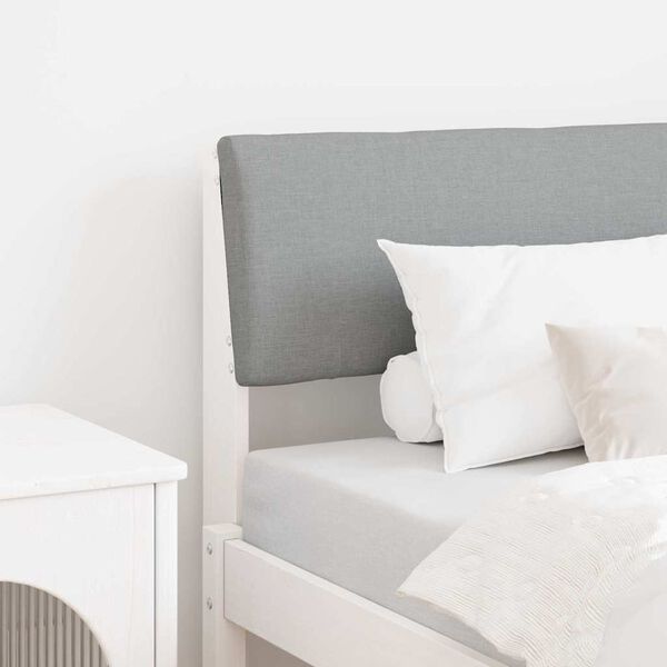 vidaXL Mīkstināts gultas galvgalis Gai&scaron;i pelēks 75 cm