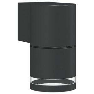 vidaXL āra sienas lampa, melnas, liets alumīnijs