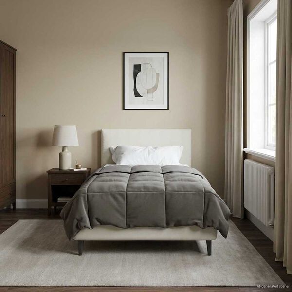 vidaXL Vasaras segas Tiltiņ&scaron; Gai&scaron;i pelēks 140 x 220 cm Mikro&scaron;ķiedra