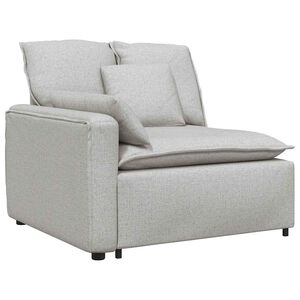 vidaXL modulārs dīvāna roku balstu gala modulis ar spilveniem, mākoņpelēks, 100 cm
