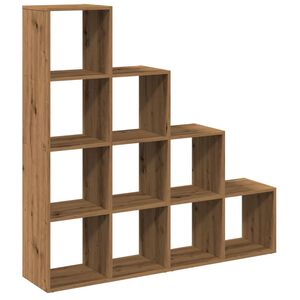 vidaXL telpas sadalītājs, grāmatu plaukts, 4 līmeņi, 131,5x29x131,5 cm