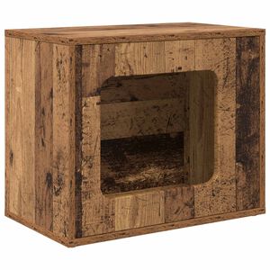 vidaXL Kaķu māja Vecs koks 51 x 30 x 42,5 cm Inženierijas koks