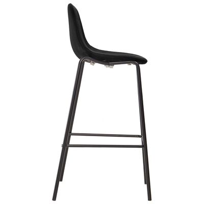 vidaXL bāra krēsli, 6 gab., melns audums
