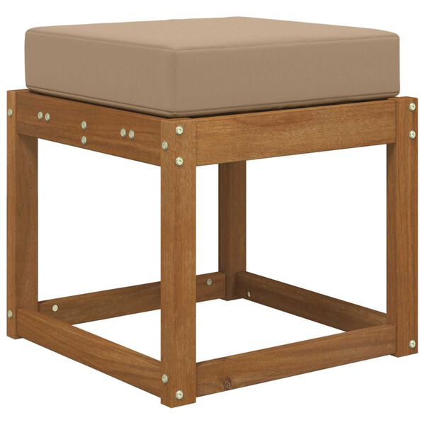 vidaXL Āra sēdvietu spilvens Pelēkbrūna 40 x 40 x 8 cm 100% poliesters