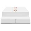 vidaXL Gultas ar uzglabā&scaron;anas vietu Balts 226.5 x 75 x 31.5 cm