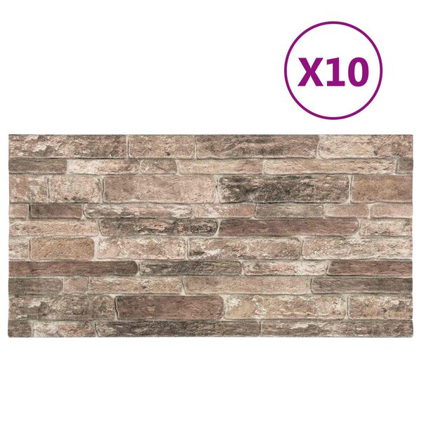 vidaXL Sienas paneļi 10 pcs Daudzkrāsains 100 x 50 cm EPS putas