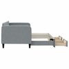 vidaXL izvelkams dīvāns ar atvilktnēm, gaiši pelēks, 80x200 cm, audums