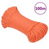 vidaXL darba virve, oranža, 6 mm, 100 m, polipropilēns