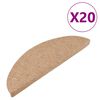 vidaXL Kāpņu Paklāji Pa&scaron;līmējo&scaron;ie 20gb Bē&scaron;s 56x17x3 cm