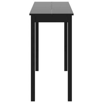 vidaXL bāra galds, 115x55x107 cm, melns MDF