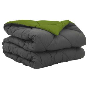 vidaXL Vasaras segas Zaļ&scaron; un antracīts 200 x 155 cm Mikro&scaron;ķiedra
