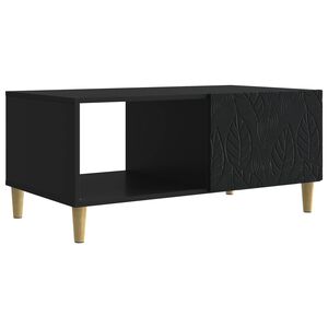 vidaXL Kafijas galdiņ&scaron; Melns 90 x 50 x 40 cm Inženierijas koks