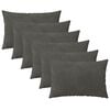 vidaXL Spilvenu pārvalks 6 pcs HEERLEN Tum&scaron;i pelēka 30 x 50 cm Samts