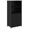 vidaXL Augstais skapītis Melns ozolkoks 62 x 36 x 121,5 cm