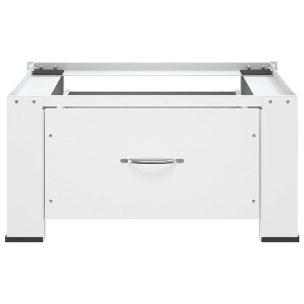 vidaXL veļasma&scaron;īnas statīvs ar atvilktni, balts