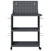 vidaXL Instrumentu ratiņi ar plauktu Antracīts 65 x 35 x 111 cm