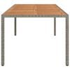 vidaXL Dārza ēdamais galds Pelēka 250 x 100 x 75 cm poliratāns