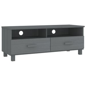 vidaXL TV skapītis HAMAR, pelēks, 106x40x40 cm, priedes masīvkoks