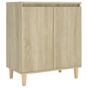 vidaXL kumode ar koka kājām, ozolkoka, 60x35x70 cm, inženierijas koks