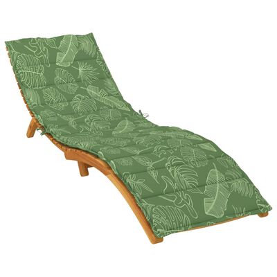 vidaXL sauļošanās krēsla matracis, audums ar lapu apdruku