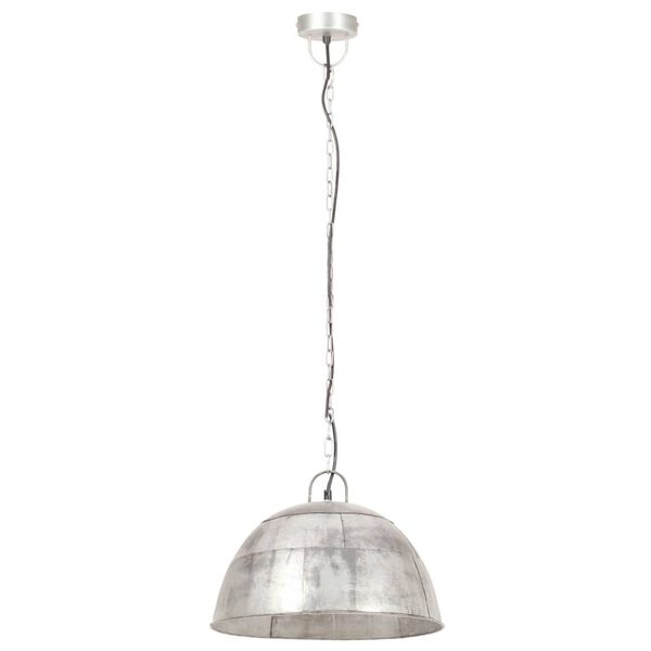 vidaXL griestu lampa, industriāls dizains, sudrabaina, 25 W, 41cm, E27