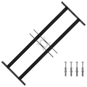vidaXL Logu dro&scaron;ības režģis 76 x 30 cm Cinkots tērauds