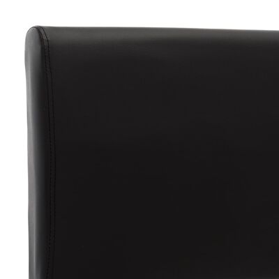 vidaXL gultas rāmis, melns mākslīgā āda, 180x200 cm