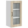 vidaXL Sienas stikla skapis PORTO Sonoma ozols 40 x 31 x 80 cm
