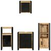 vidaXL Vannas istabas mēbeļu komplekts 4 pcs Brūna Cieta mango koksne