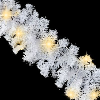 vidaXL Ziemassvētku vītne ar LED lampiņām, 20 m, balta