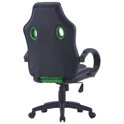 vidaXL datorspēļu krēsls, zaļa mākslīgā āda