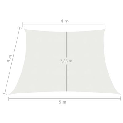 vidaXL saulessargs, 160 g/m², balts, 4/5x3 m, HDPE
