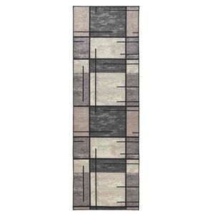 vidaXL Paklāja ceļ&scaron; LESAKA Brūna 50 x 100 cm Dimanta samts