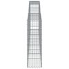 vidaXL arkveida gabiona grozi, 7 gb., 400x30x100/120cm, cinkota dzelzs