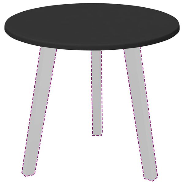 vidaXL Galda virsma Melna 50 x 50 x 1,5 cm Inženierijas koks