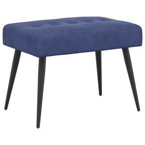 vidaXL Sols ar pogām Policijas zila 60 x 40 x 45 cm Samts