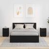 vidaXL Nakts skapī&scaron;i 2 pcs Melna 30,5 x 30 x 43 cm Inženierijas koks