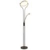 vidaXL stāvlampa, 180 cm, 18 W, aptum&scaron;ojama, sudraba krāsā
